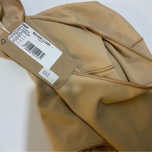 Maison Lejaby High Waisted Briefs XL in tan - Picture 9 of 10